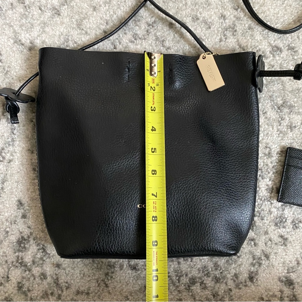 Coach Derby Slim Black Leather Crossbody Bag - Picture 5 of 9